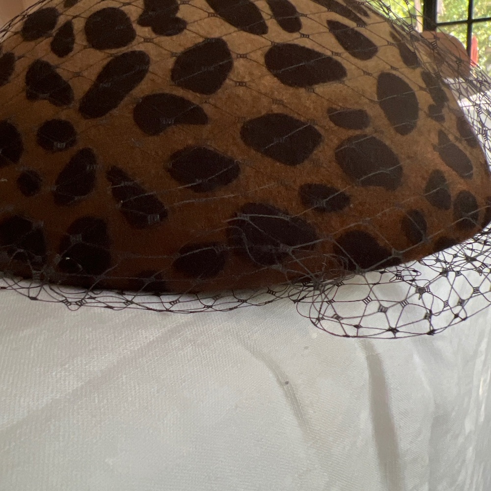 Amazing Eugenia Kim leopard hat with tulle